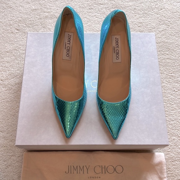 Jimmy Choo Blue Heels - Picture 4 of 6